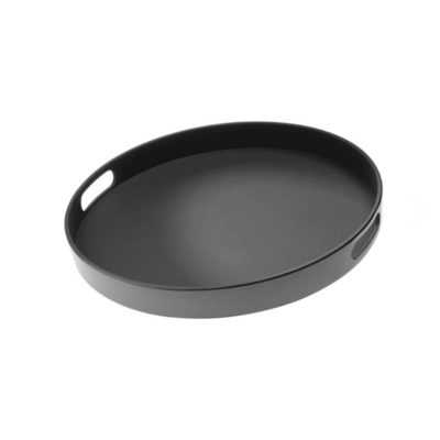 Tablett Bistro, Ø 35.5 cm, H: 4.5 cm Melamin, schwarz_1