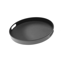 Tablett Bistro, Ø 35.5 cm, H: 4.5 cm Melamin, schwarz