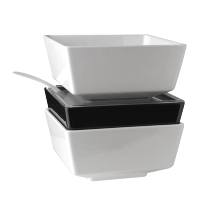 Schale Float, 19 x 19 cm, H: 9.5 cm Melamin, schwarz, 1.9 L_2