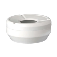 Cendrier anti-vent blanc, H: 4.5cm, Ø 12 cm 