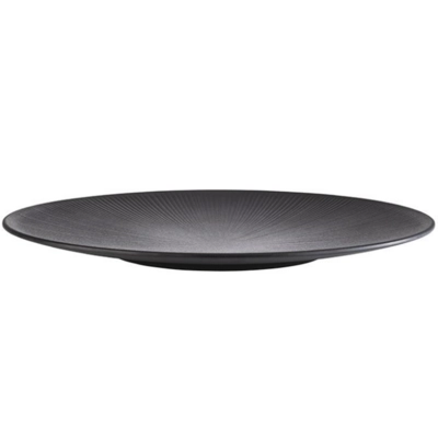 Nero Teller flach, Ø 42 cm, schwarz Melamin_1