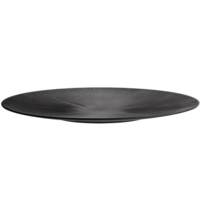 Nero Plat de service, Ø 50 cm, H: 3.5 cm, noir, en mélamine