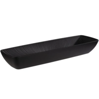 GN 2/4 Schale Nero 53 x 16.2 cm, H: 7.5 cm, 3.5l,  Melamin, schwarz