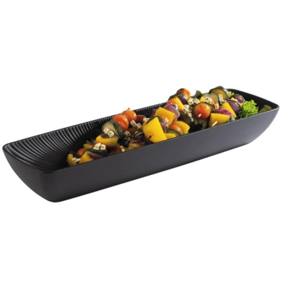 GN 2/4 Schale Nero 53 x 16.2 cm, H: 7.5 cm, 3.5l,  Melamin, schwarz_2