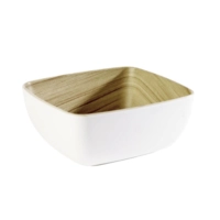 GN 1/6 Bol Frida, 17.6 x 16.2 cm, H: 7.5 cm, blanc -brun, en mélamine