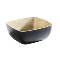 GN 1/6 Bol Frida, 17.6 x 16.2 cm, H: 7.5 cm, noir- brun, en mélamine