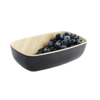 GN 1/4 Bol Frida, 26.5 x 16.2 cm, H: 7.5 cm, noir- brun, en mélamine