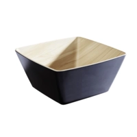 Bol Frida, 25 x 25 cm, H: 12 cm, noir-brun, en mélamine