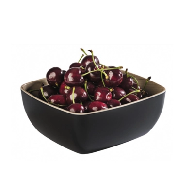 GN 1/6 Bol Frida, 17.6 x 16.2 cm, H: 7.5 cm, noir- brun, en mélamine_2