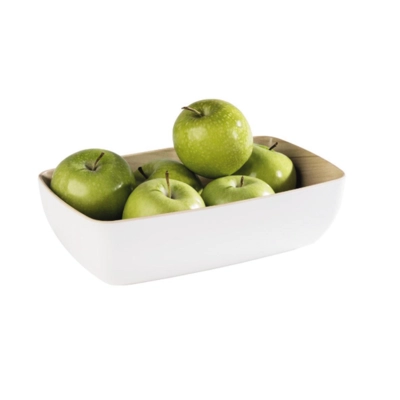 GN 1/4 Bol Frida, 26.5 x 16.2 cm, H: 7.5 cm, blanc -brun, en mélamine_2