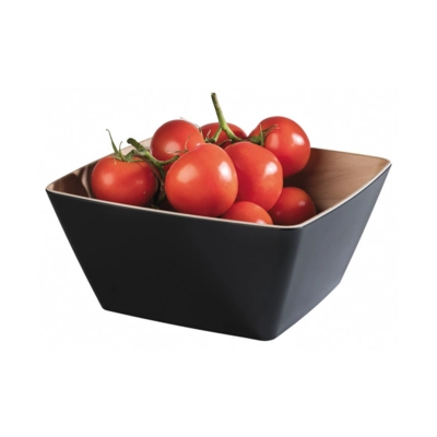 Bol Frida, 25 x 25 cm, H: 12 cm, noir-brun, en mélamine_2