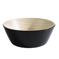 Schale Frida, Ø 20 cm, H: 7.5 cm, schwarz-braun, Melamin