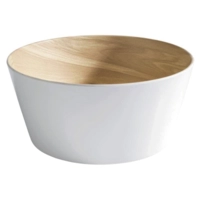 Schale Frida, Ø 22 cm, H: 10.5 cm, weiss-braun, Melamin                       