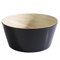 Schale Frida, Ø 22 cm, H: 10.5 cm, schwarz-braun, Melamin