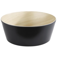 Schale Frida Ø 26.5 cm, H: 10.5 cm, schwarz-braun, Melamin