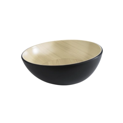 Schale Frida Ø 21.5 cm, H: 7 / 8.5 cm, schwarz-braun, Melamin, 100 cl_1