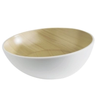 Schale Frida Ø 28.5 cm, H: 10 / 14 cm, weiss-braun, Melamin, 260 cl