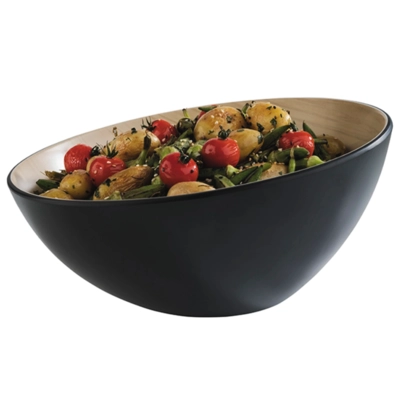 Schale Frida, Ø 28.5 cm, H: 10 / 14 cm, schwarz-braun, Melamin, 260 cl_2