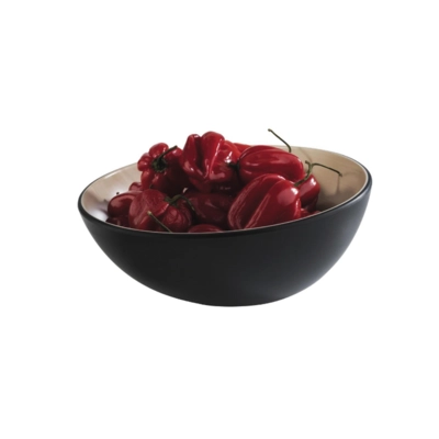 Schale Frida Ø 21.5 cm, H: 7 / 8.5 cm, schwarz-braun, Melamin, 100 cl_2