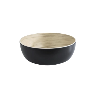 Schale Frida, Ø 21.5 cm, H: 7.5 cm, schwarz-braun, Melamin, 180 cl_1
