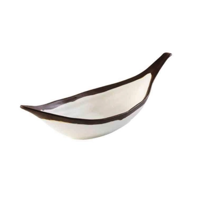 Crocker Blattschale, 30.5 x 10 cm, H: 7.5 cm, Melamin, weiss_1