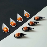 Cuillère finger food Drop, 10.5 x 5.5 cm,  H: 3 cm, mélamine, blanc