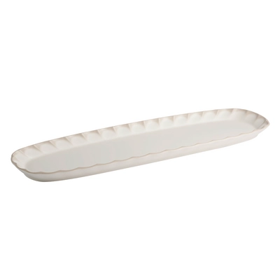 GN 2/4 Tablett Arumi, 53 x 16.2 cm, H: 3 cm,  Melamin, weiss / beige_1