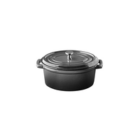 Mini cocotte 5 Stars avec couvercle,  14.5 x 11 cm, H: 6.5 cm, 45 cl, fonte, anthracite