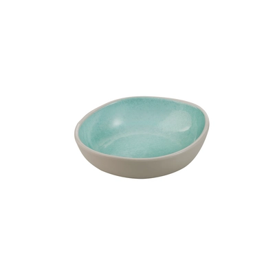 Schale Cala, 15 x 13.5 cm, H: 4.5 cm, 250 ml,  Melamin, innen grün, aussen grau_1