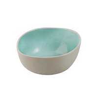 Schale Cala, 20 x 18.5 cm, H: 8.5 cm, 1.2l,  Melamin, innen grün, aussen grau
