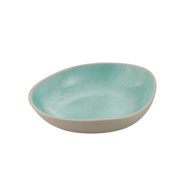 Schale Cala, 20.5 x 18 cm, H: 4.5 cm, 500 ml,  Melamin, innen grün, aussen grau_1