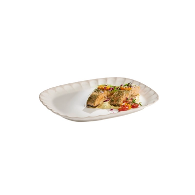 GN 1/2 Tablett Arumi, 32.5 x 26.5 cm, H: 3 cm,  Melamin, weiss / beige_2