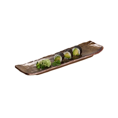 Tablett / Sushiboard UMI, 35 x 10 cm, H: 3 cm,  Melamin, braun_2