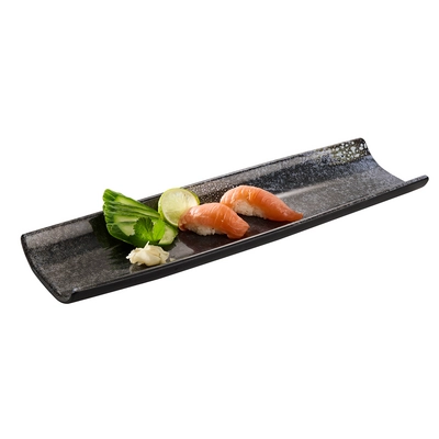 Tablett / Sushiboard UMI, 41 x 13 cm, H: 3 cm,  Melamin, schwarz_2
