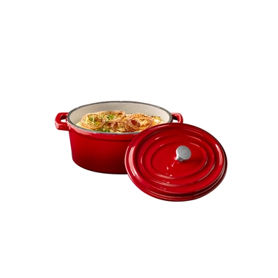 Mini cocotte 5 Stars avec couvercle,  14.5 x 11 cm, H: 6.5 cm, 45 cl, fonte, rouge_2