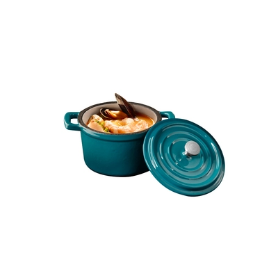 Mini cocotte 5 Stars, Ø 11 cm, H: 6.5 cm,  35 cl, fonte, turquoise_2
