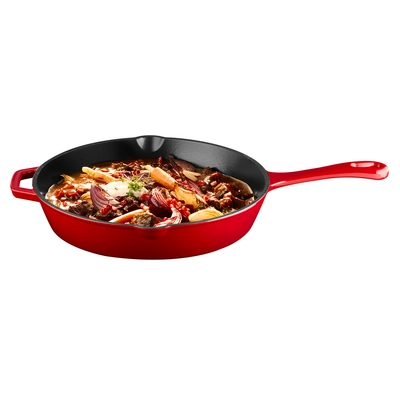 Poêle à frire et de service 5 Stars, Ø 29 cm,  H: 5.5 cm, 2 litres, fonte, rouge_2