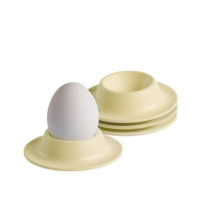 Coquetier Eggy, lot de 4, Ø 8.5 cm, H: 2 cm,  mélamine, jaune_2