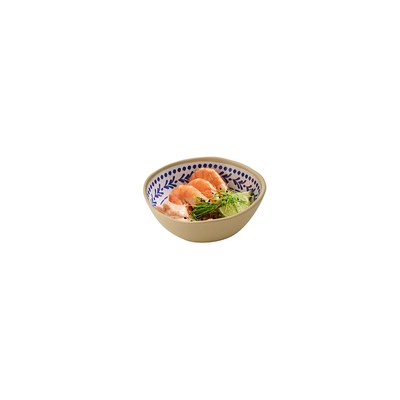 Schale Floryn,  Ø 16 cm, H: 6.5 cm, 0.5l,  Melamin, innen blau / weiss, aussen beige_2