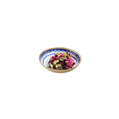 Schale Floryn,  Ø 19 cm, H: 5 cm, 0.45l,  Melamin, innen blau / weiss, aussen beige_2