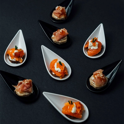 Cuillère finger food Drop, 10.5 x 5.5 cm,  H: 3 cm, mélamine, noir_3