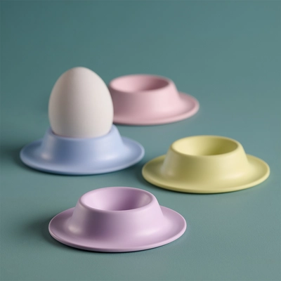 Eierbecher, Eggy, 4er Set, Ø 8.5 cm, H: 2 cm,  Melamin, bunt_3