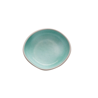 Schale Cala, 15 x 13.5 cm, H: 4.5 cm, 250 ml,  Melamin, innen grün, aussen grau_3