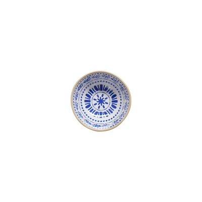 Schale Floryn,  Ø 16 cm, H: 6.5 cm, 0.5l,  Melamin, innen blau / weiss, aussen beige_3