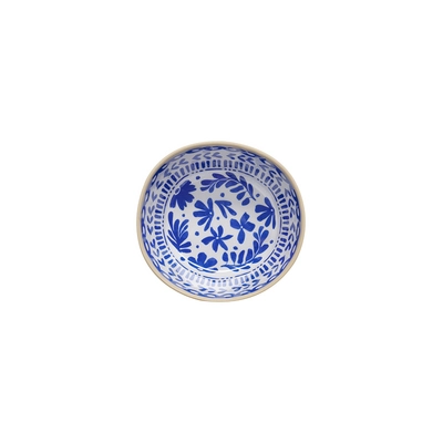 Schale Floryn,  Ø 20 cm, H: 9 cm, 1.3l,  Melamin, innen blau / weiss, aussen beige_3