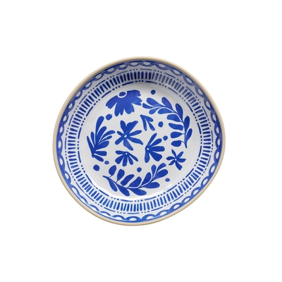 Schale Floryn,  Ø 33 cm, H: 6 cm, 2.4l,  Melamin, innen blau / weiss, aussen beige_3