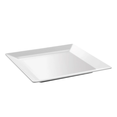 Pure Teller flach quadratisch, 37 x 37 cm,  Melamin, weiss_1