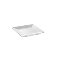 Pure Teller flach quadratisch, 18 x 18 cm,  Melamine, weiss