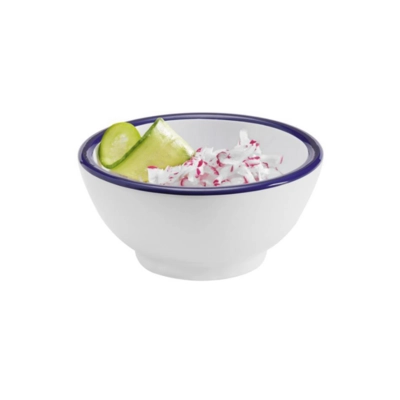 Bol Pure, Ø 13 cm, H: 6.5 cm, blanc bord bleu, 30 cl_2