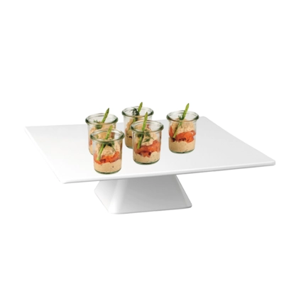 Présentoir à gâteaux /tarte Casual, 31 x 31 cm,  H: 8 cm, blanc_2